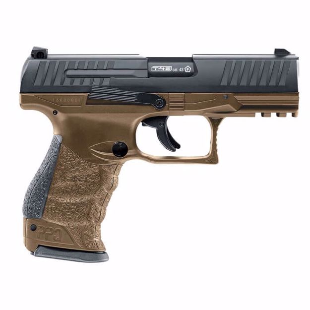 Umarex T4E Walther PPQ M2 .43 Cal Paintball Pistol – Black/FDE With Rubber Ball Bundle